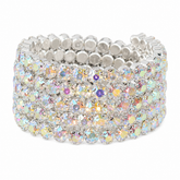 AB Diamond Stud Bracelet 5 Row