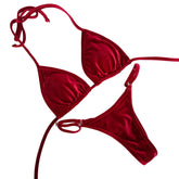 Premade Velvet Dark Red Posing Suit (P-118)