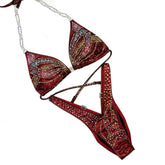 Figure Ribbon - Twinkle Dark Red (F-059)