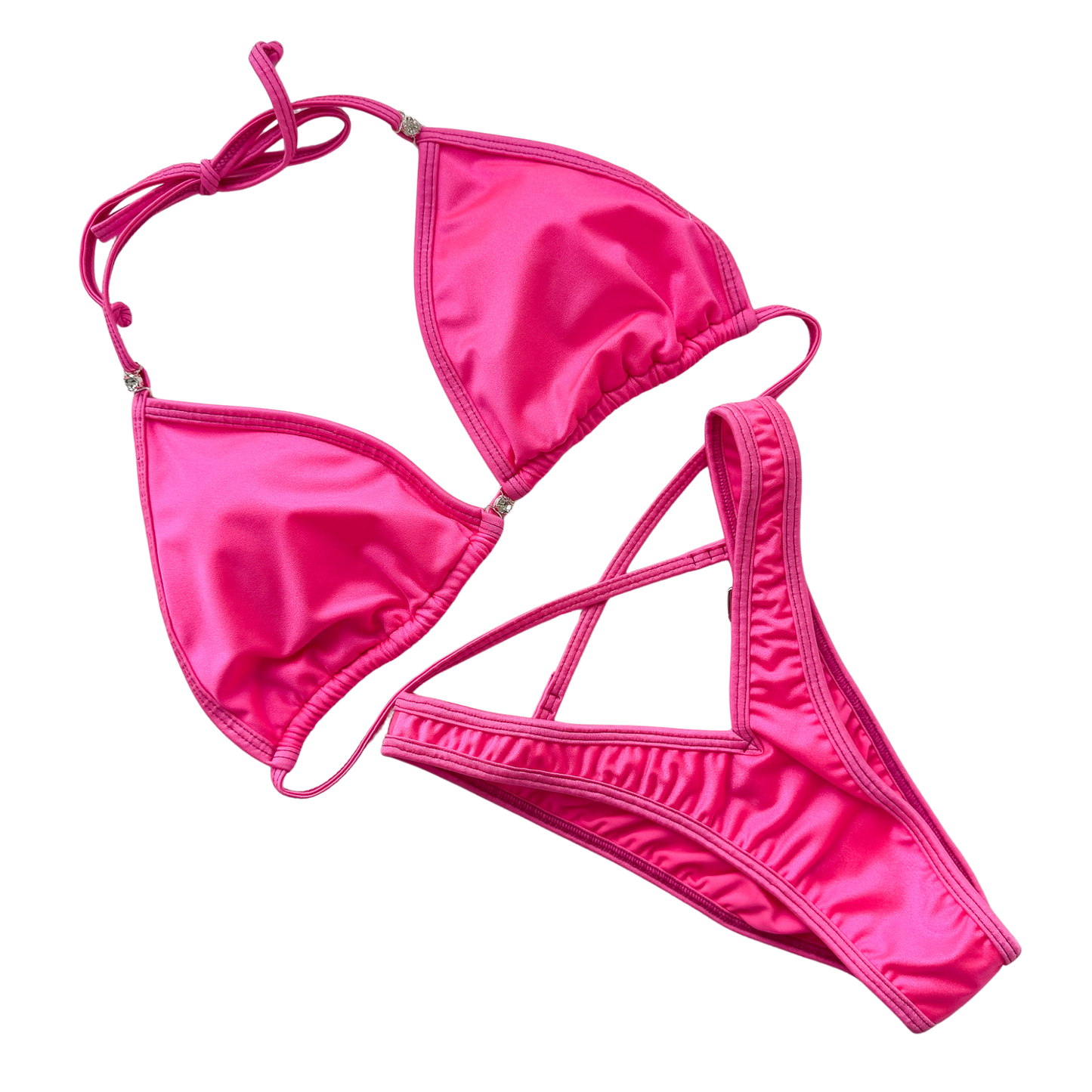 Premade Tricot Hot Pink Figure Posing Suit (P-094)