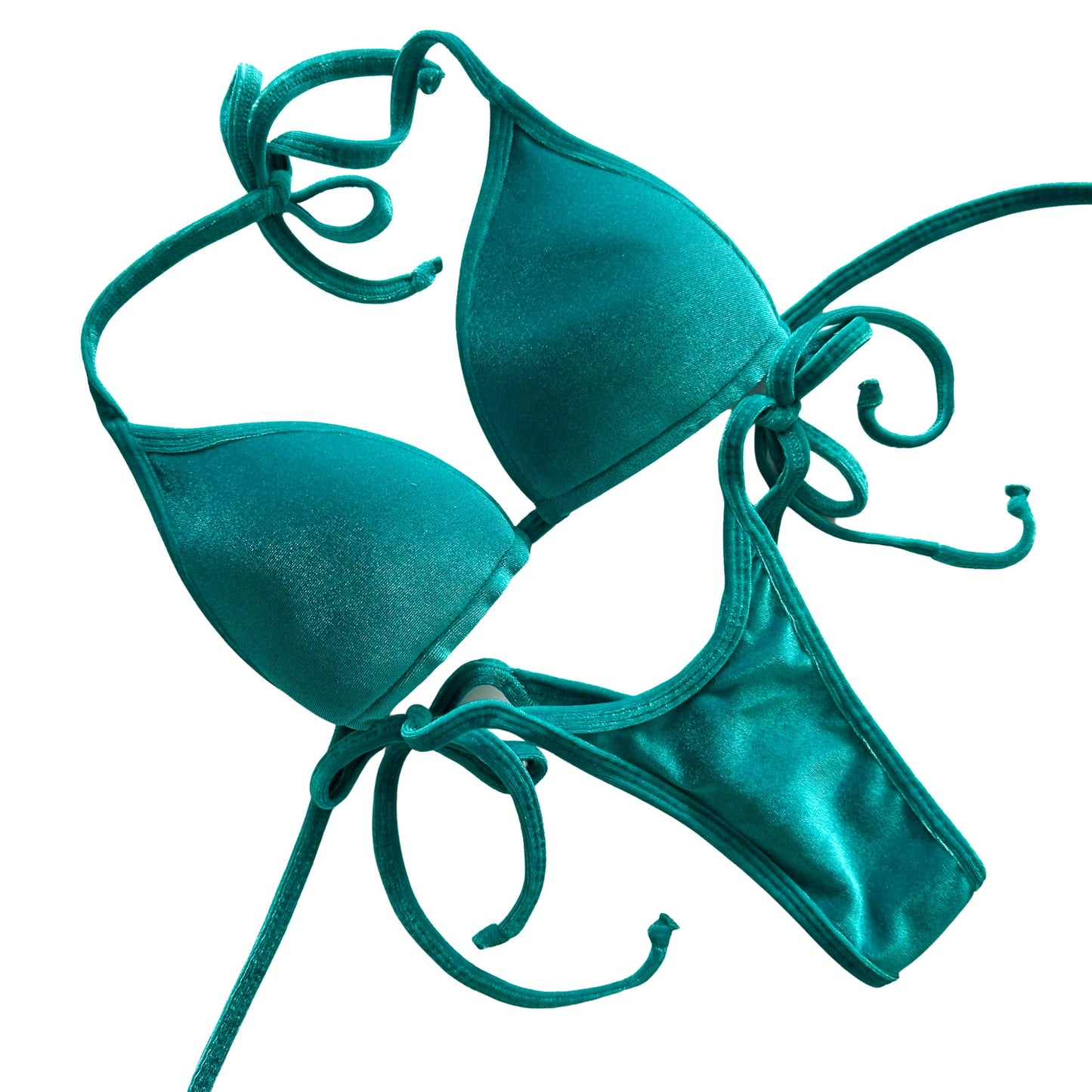 Premade Velvet Teal Posing Suit (P-094)