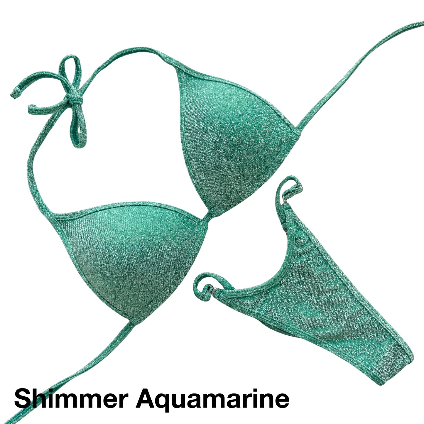 Quick Ship - Shimmer Aquamarine Fit Model Suit (FM-043)
