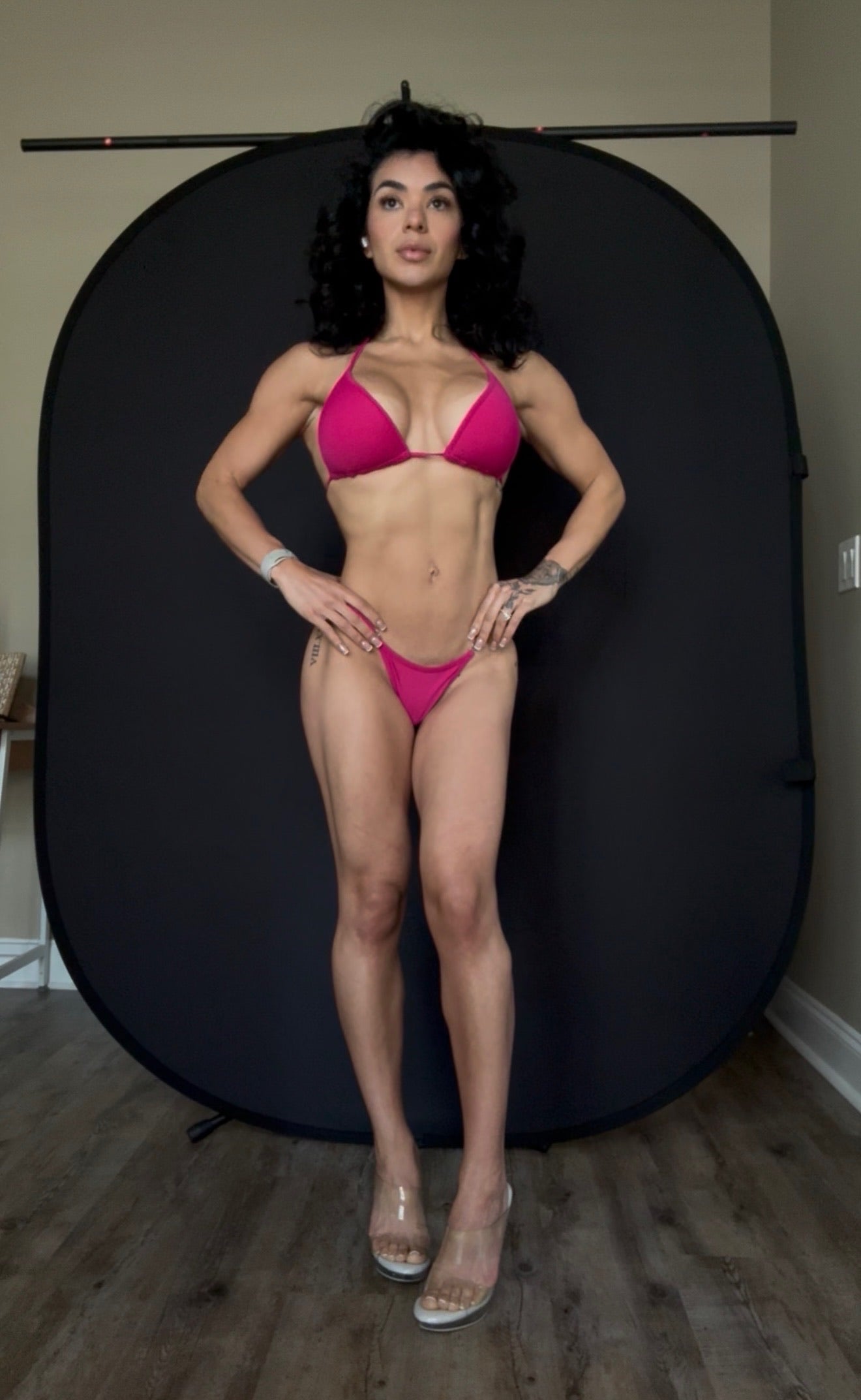 Quick Ship - Tricot Magenta Fit Model Suit (FM-012)