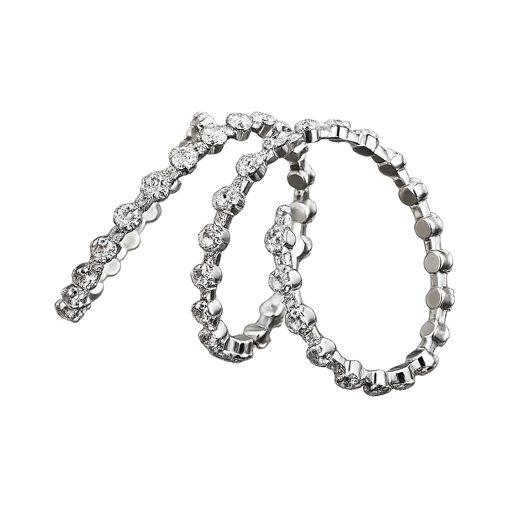 Diamond Stud Bracelet 3 Row