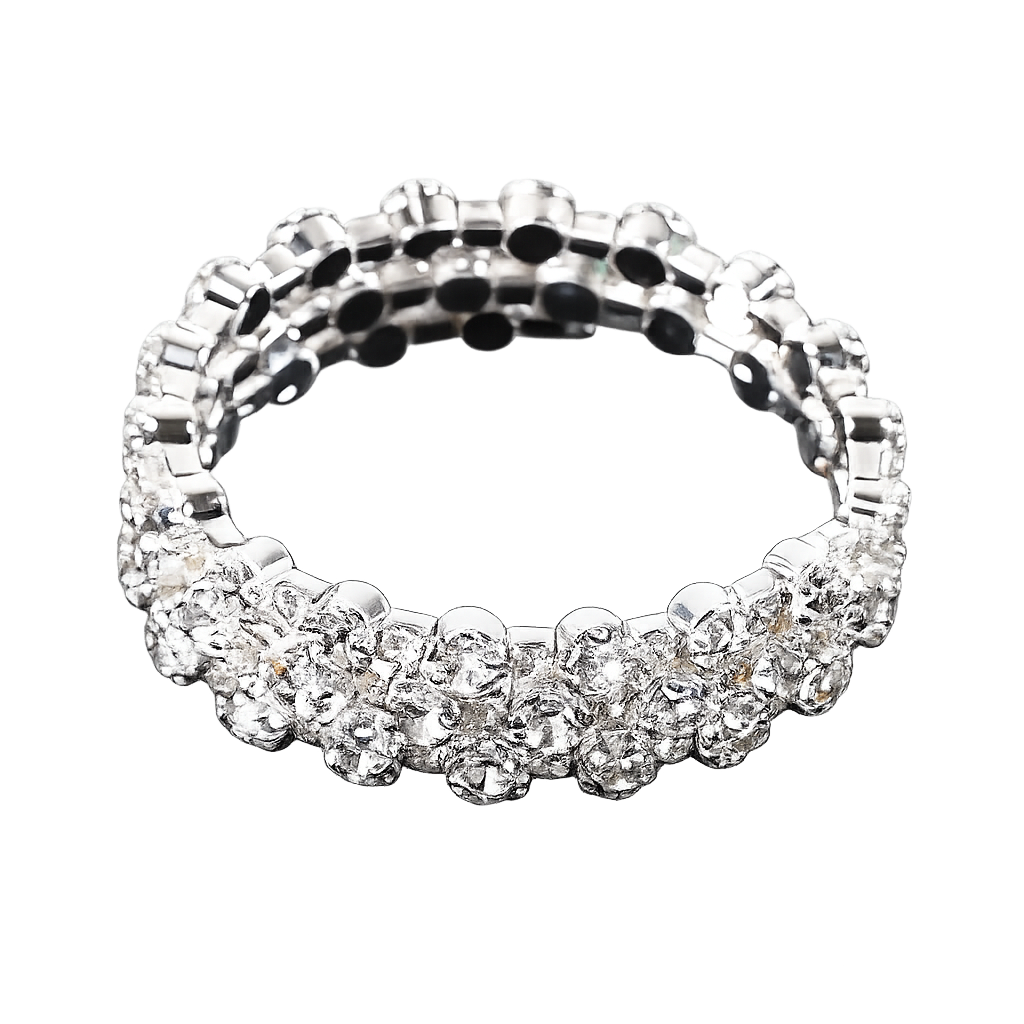 Diamond Stud Bracelet 3 Row
