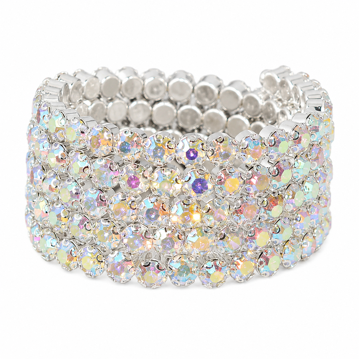AB Diamond Stud Bracelet 5 Row