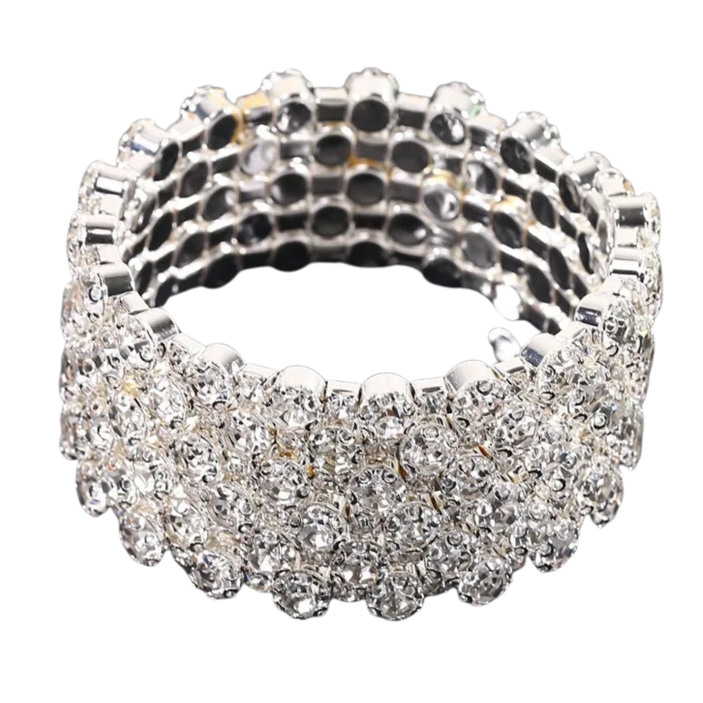6 Row Diamond Stud Bracelet